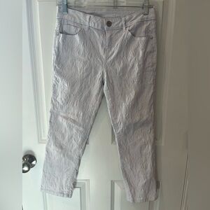 Simply Vera Vera Wang Embroidered White Capri Pant Size 4